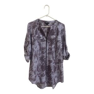Rock & Republic Gray Zip-Up Tunic Blouse - New With Tags!!